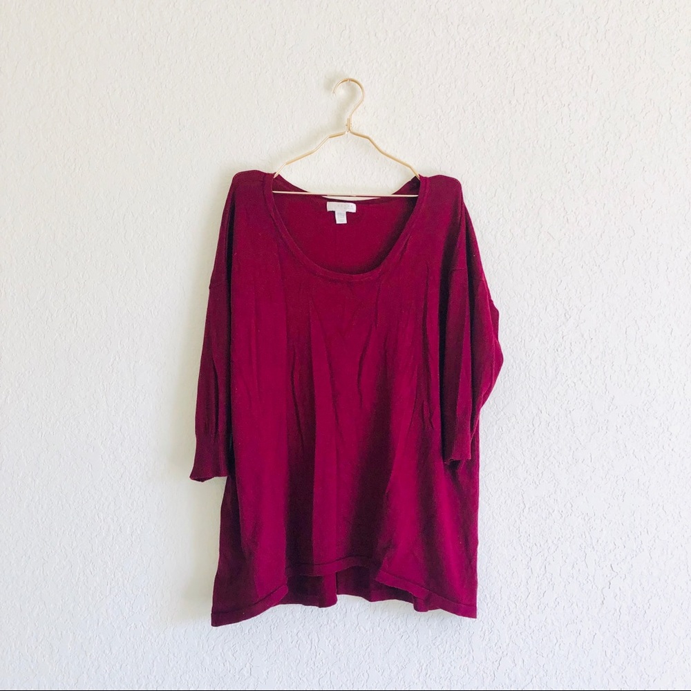 Kenar Plus Maroon Pullover Sweater
